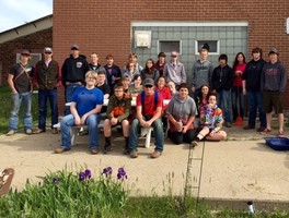 Alexander High School helps with Museum Clean Up Day!